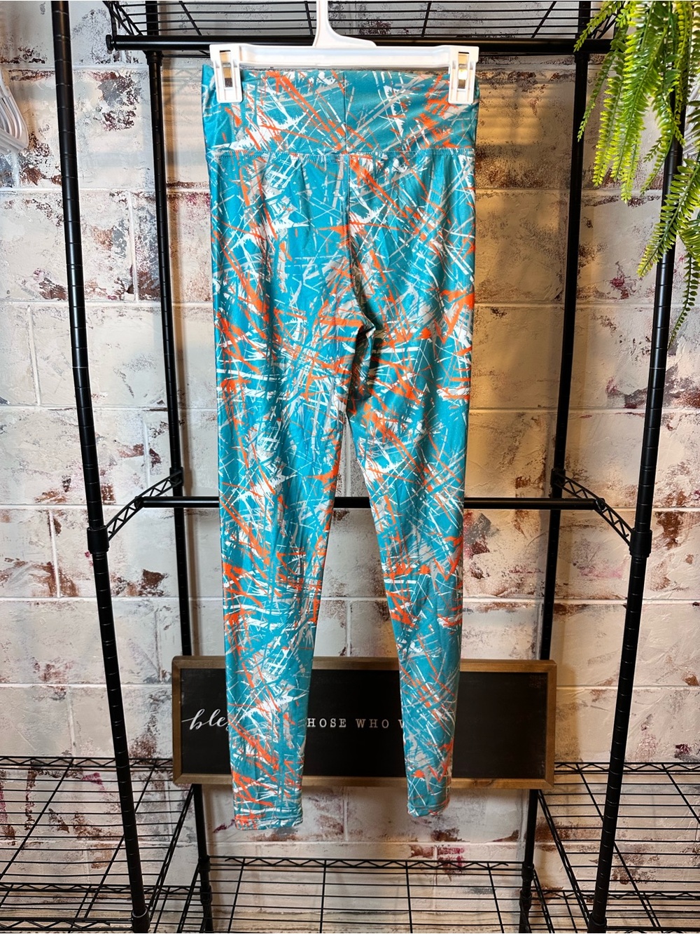 NFL Teal Orange Splash Women's Jeggings - Picture 6 of 7